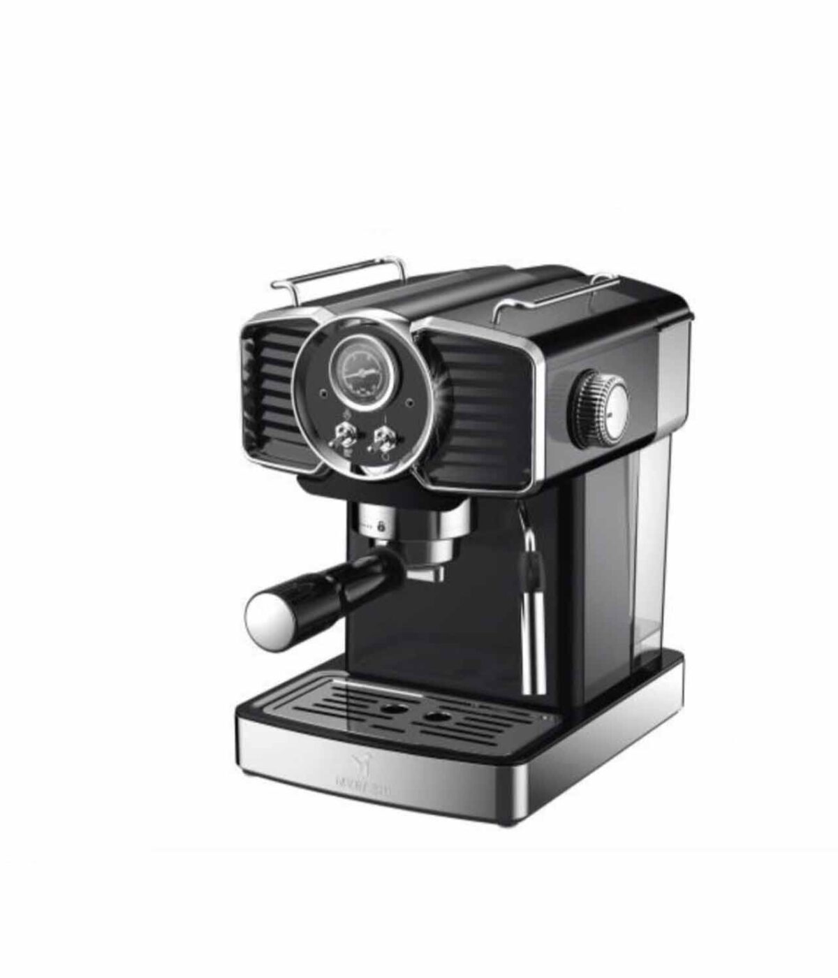 Me ecm 2037 b بدنه اسپرسوساز مباشی me-ecm2037 از ترکیب استیل ضد زنگ و پلاستیک ساخته شده و روی آن پنلی به صورت خلاقانه و نوستالژی از کلیدهای مکانیکی فلزی به همراه عقربه نمایشگر میزان فشار برحسب بار طراحی شده است. این دستگاه همچنین دارای پیچ تنظیم بخار برای تنظیم میزان دلخواه بخار خروجی جهت فوم گیری بهتر می باشد. اسپرسوساز مباشی me-ecm2037